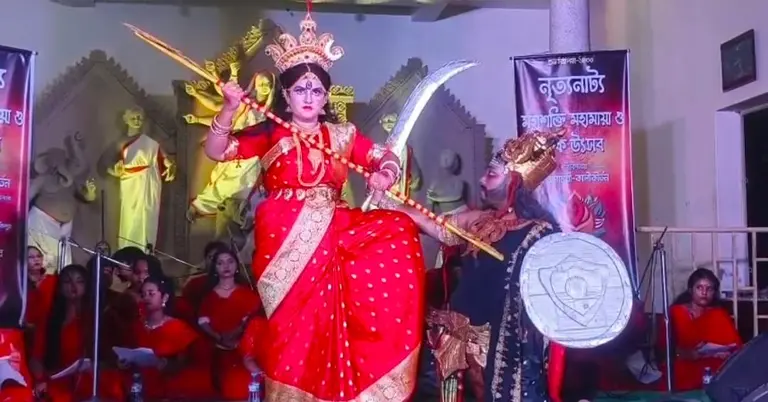 ফরিদপুরে মহালয়ায় নৃত্যনাট্য ও ঢাক উৎসব